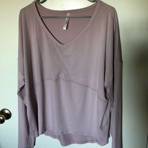 Fabletics Pink Long Sleeve Workout Top